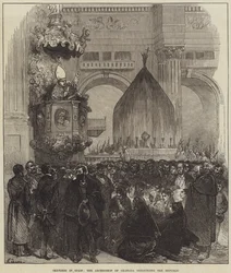 Skizzen in Spanien, der Erzbischof von Granada verurteilt die Republik